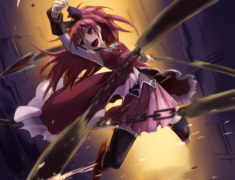 Pink-haired Girl with Chains — Purple