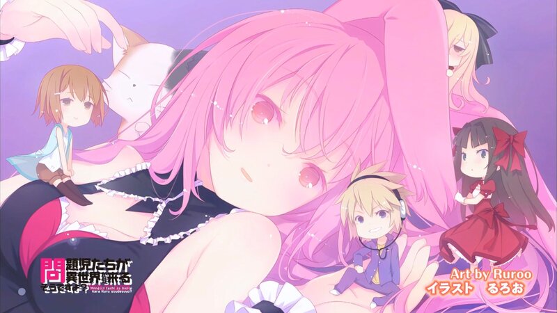 Pink-haired Girl with Children