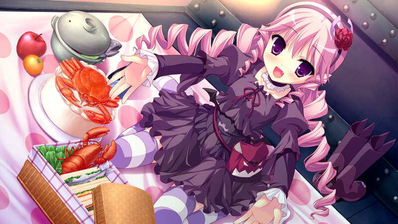 Pink-haired Girl with Crab