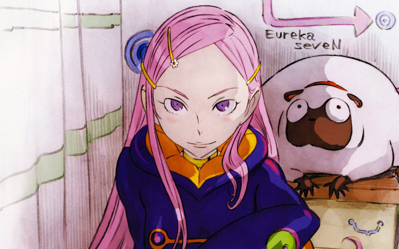 Pink-haired Girl with Creature — Pink