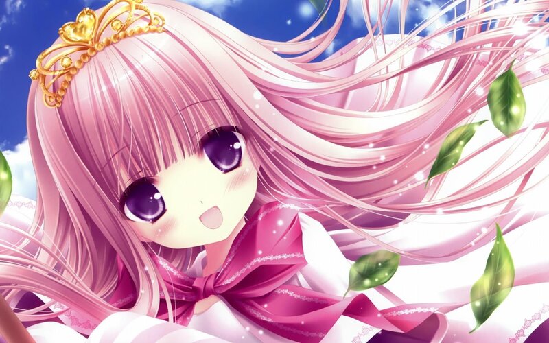 Pink-haired Girl with Crown — Pink