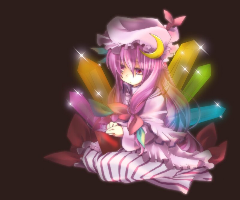 Pink-haired Girl with Crystals — Purple