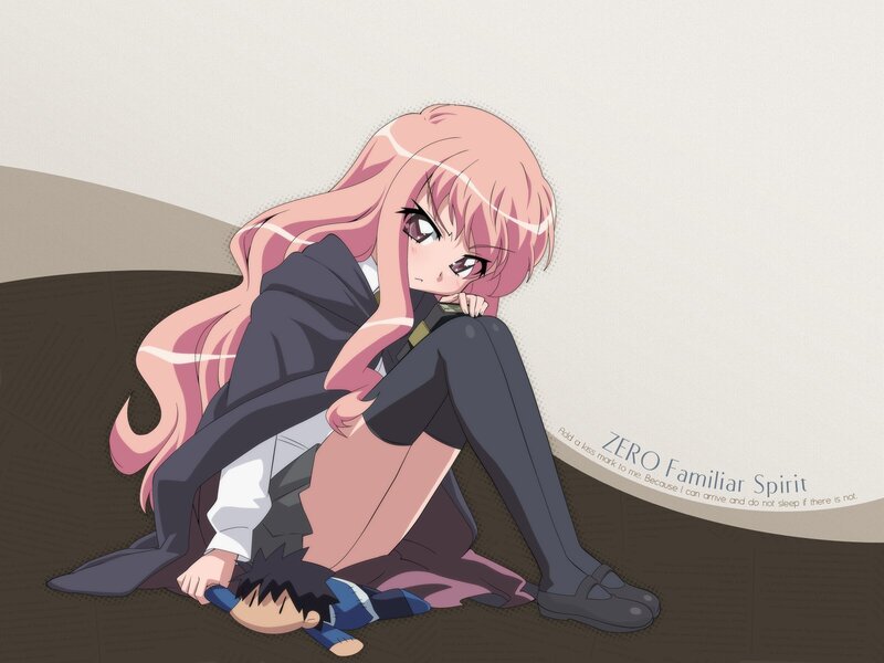 Pink-haired girl with doll