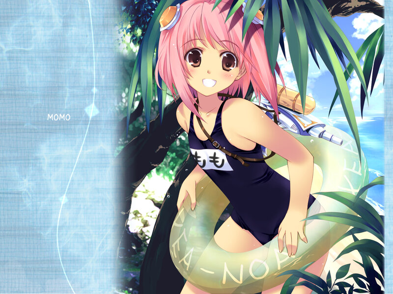 pink-haired girl with floatie