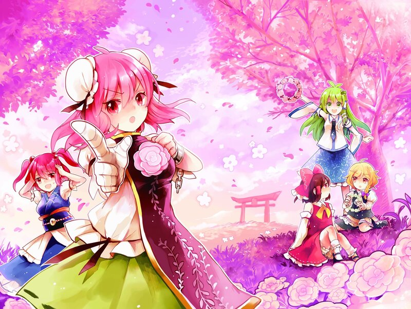 Pink-haired Girl with Friends — Pink