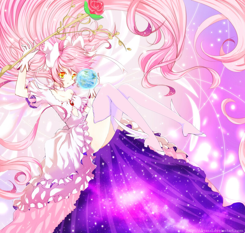 Pink-haired Girl with Globe