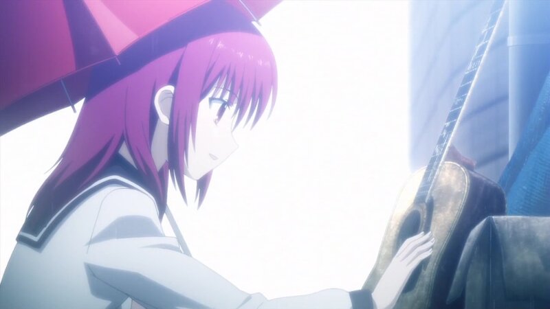 Pink-haired Girl with Guitar — Purple