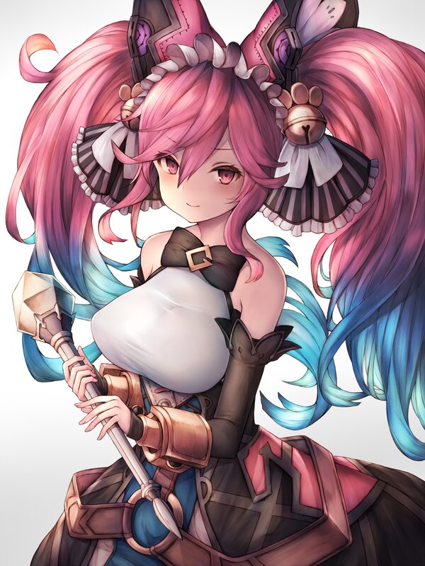Pink-haired Girl with Hammer