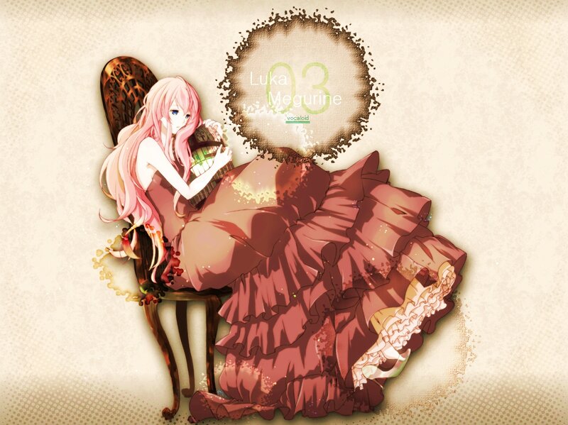 Pink-haired Girl with Harp — Pink