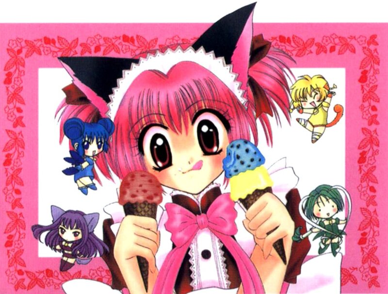 Pink-haired Girl with Ice Cream — Pink