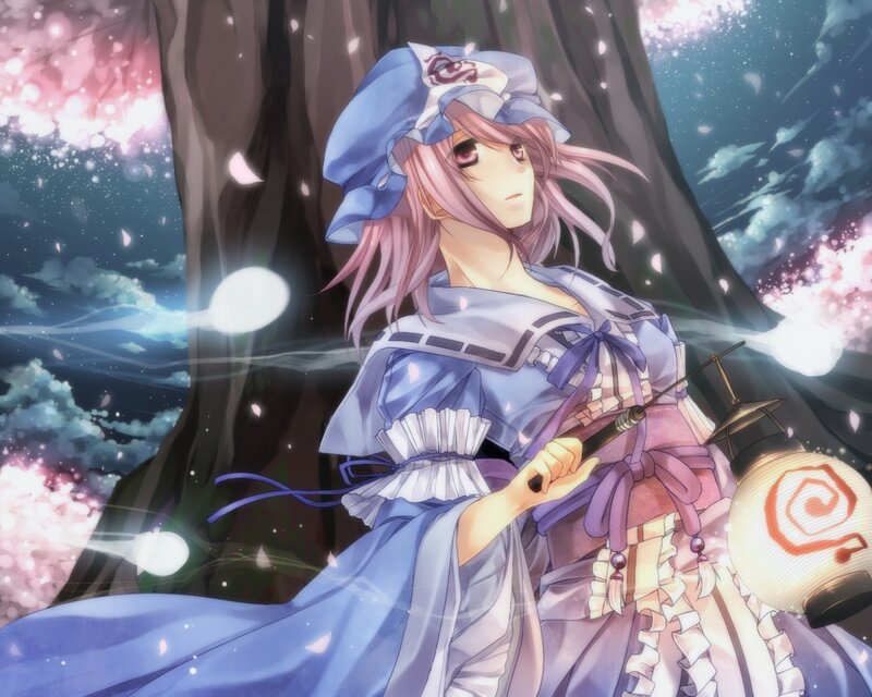 Pink-haired Girl with Lantern