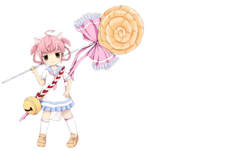 Pink-haired Girl with Lollipop