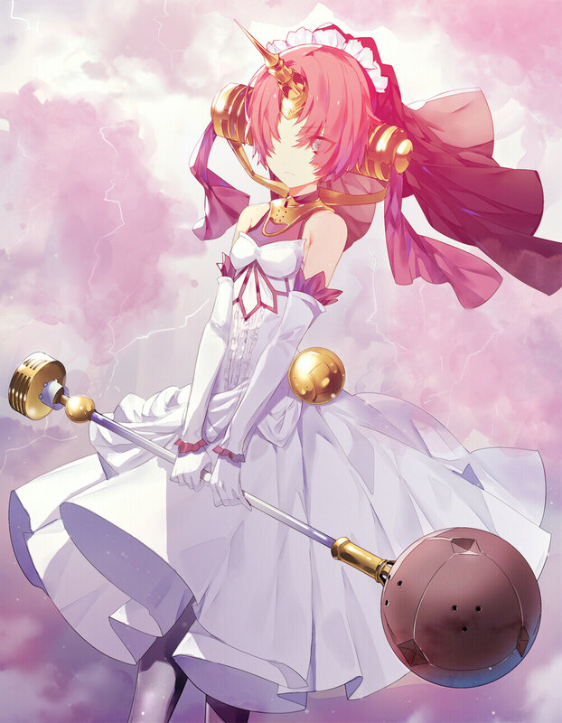 Pink-haired Girl with Mace