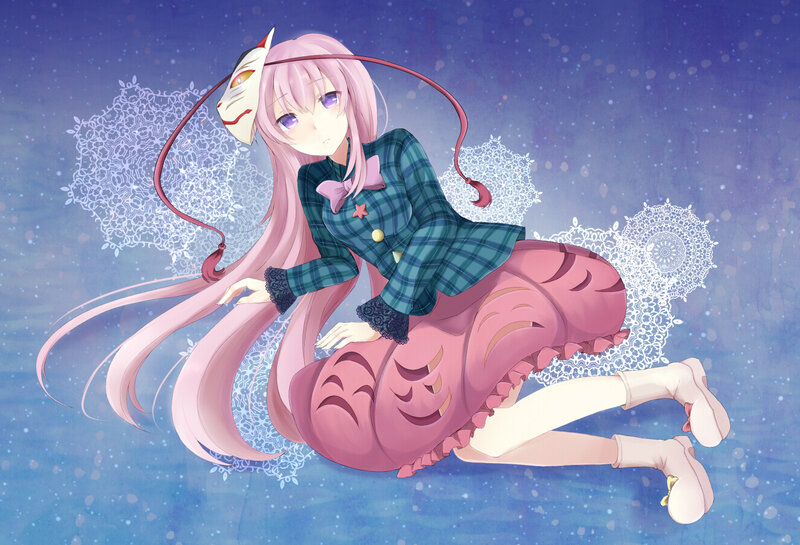 Pink-haired Girl with Mask — Pink, Dreamy