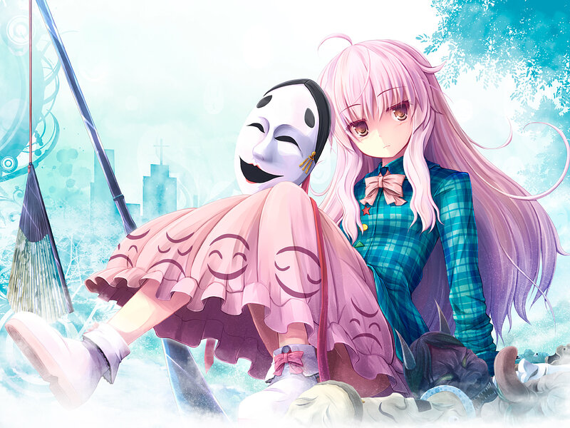 Pink-haired Girl with Mask — Pink