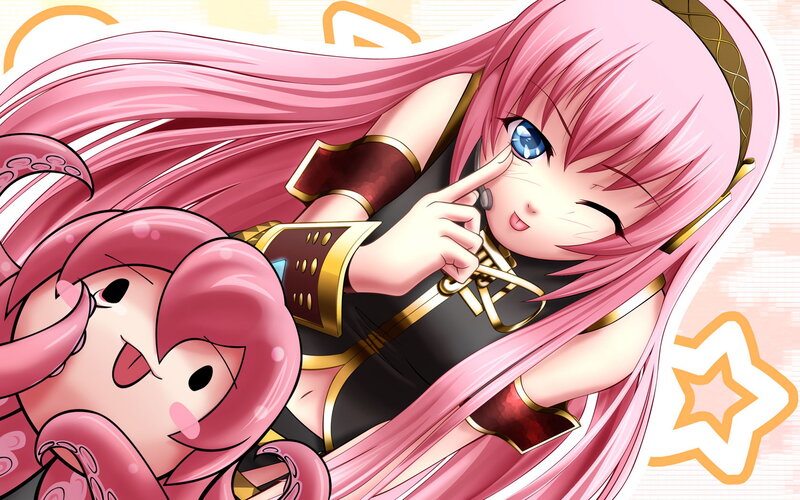 Pink-haired Girl with Octopus — Pink