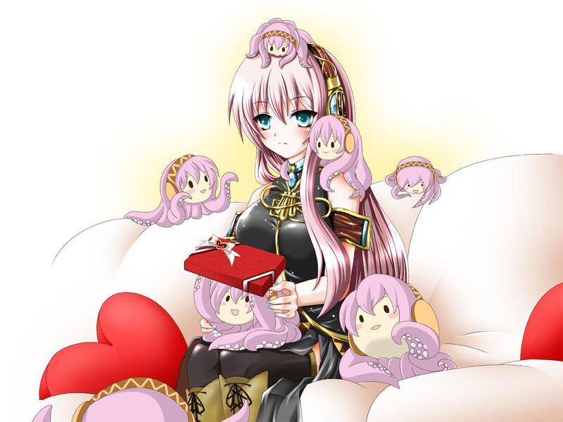 Pink-haired Girl with Octopus