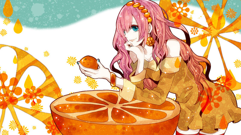 Pink-haired Girl with Orange