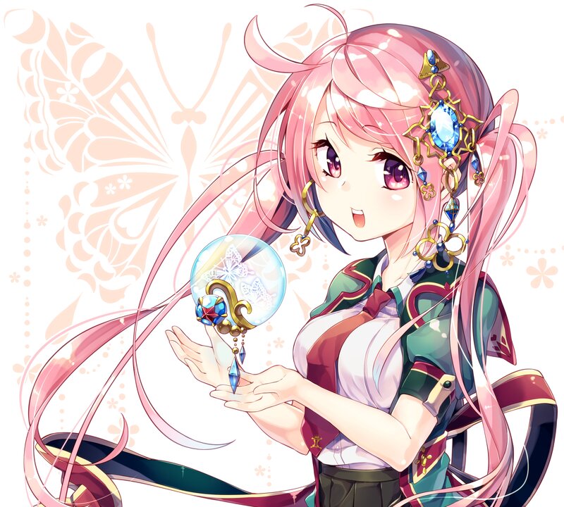 Pink-haired Girl with Orb