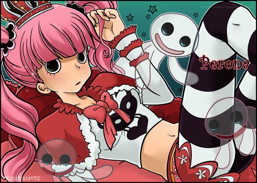 Pink-haired girl with Perona
