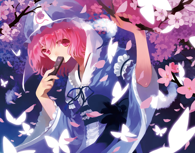 Pink-haired Girl with Phone — Purple