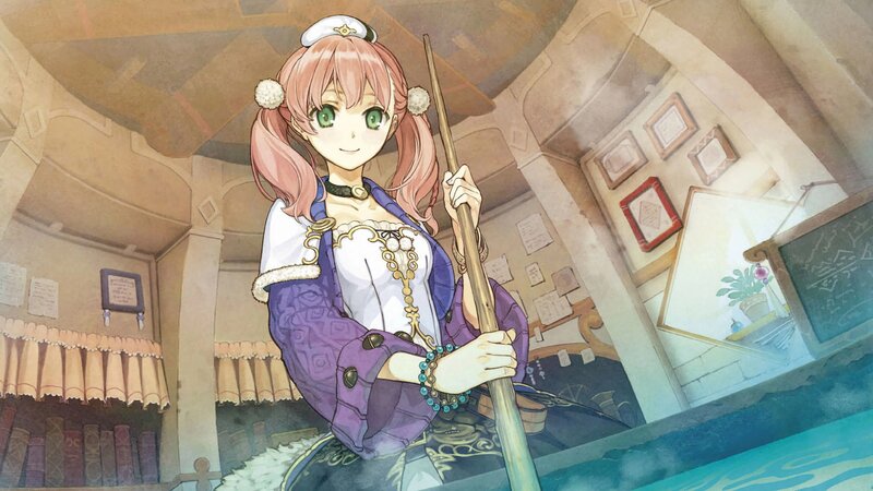 Pink-haired Girl with Pole