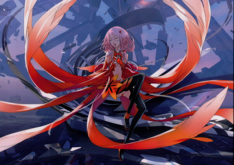 Pink-haired Girl with Red Ribbons