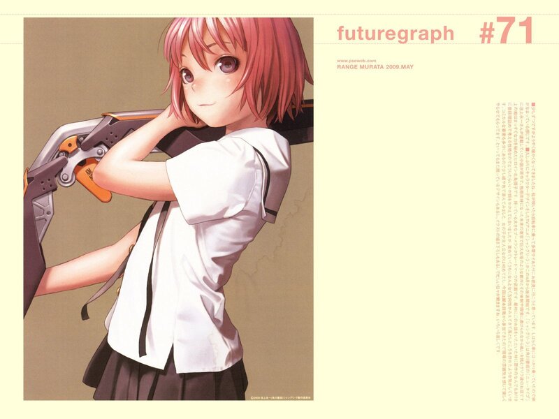 Pink-haired girl with rifle
