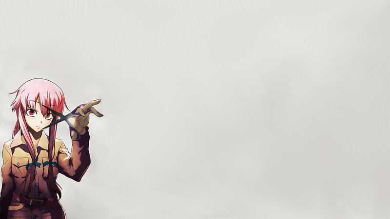 Pink-haired Girl with Scissors — Pink, Dramatic