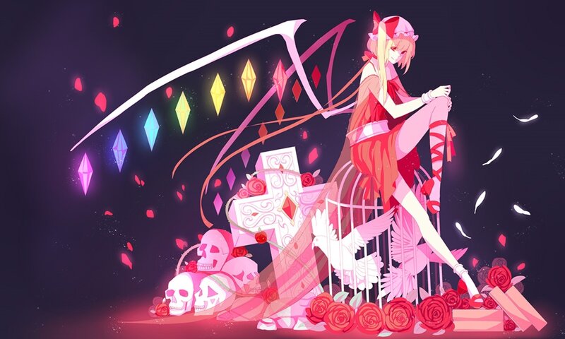 Pink-haired Girl with Scythe — Pink, Dark