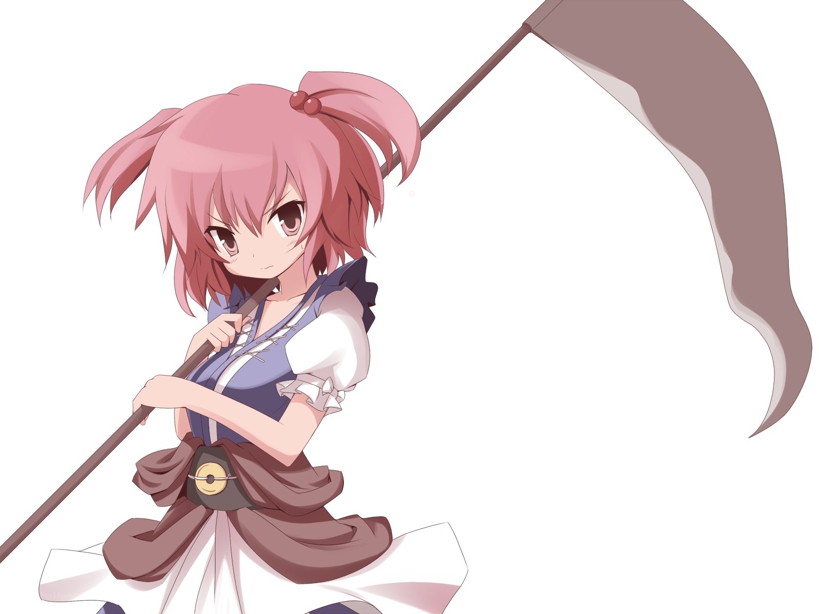 Pink-haired girl with scythe