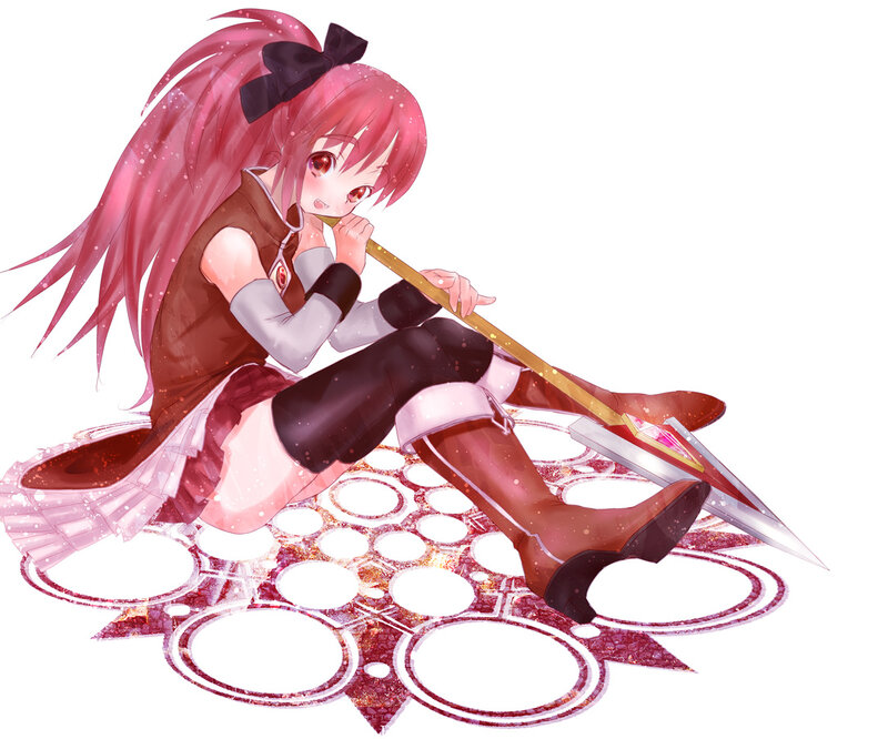Pink-haired Girl with Spear