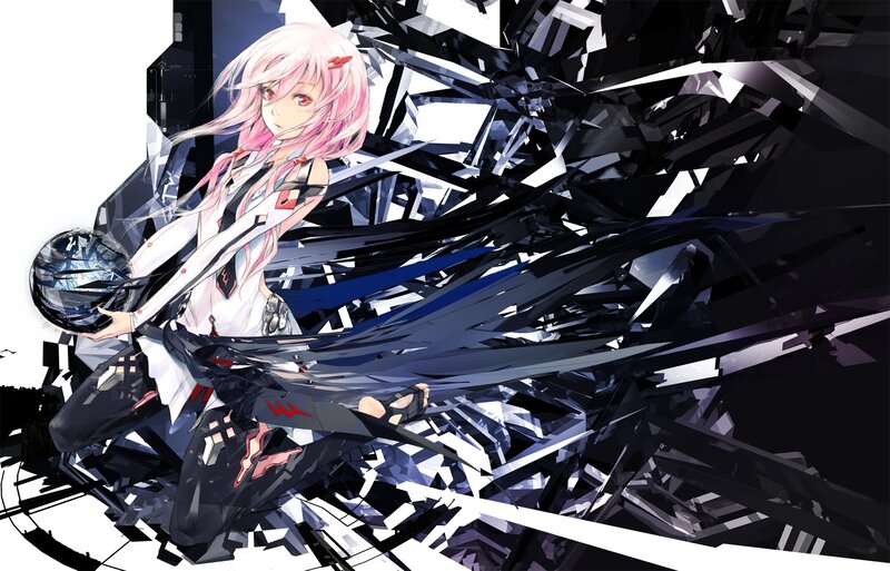 Pink-haired Girl with Sphere — Black