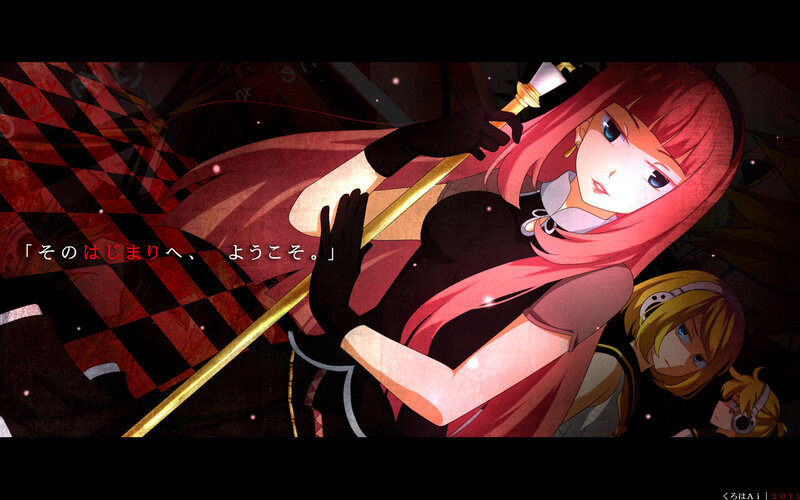 Pink-haired Girl with Staff — Red