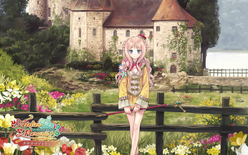 Pink-haired Girl with Staff — Yellow