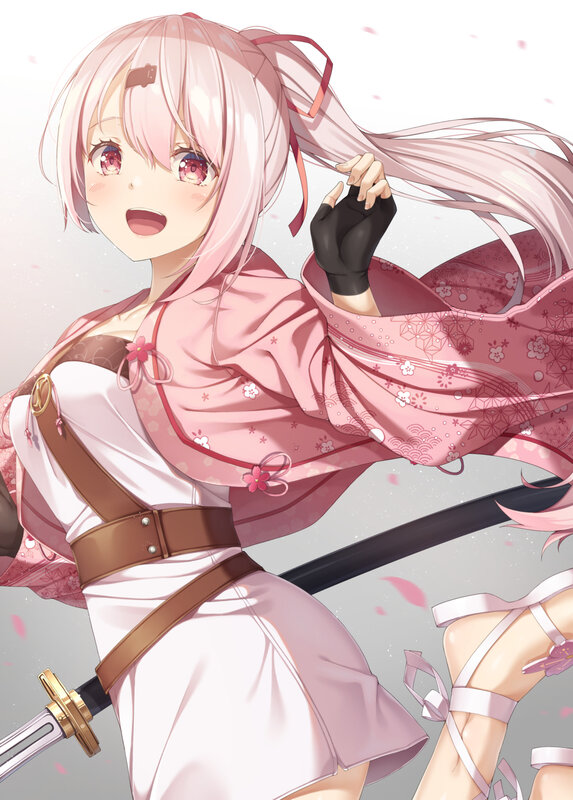 Pink-haired Girl with Sword — Pink, Playful, Spring