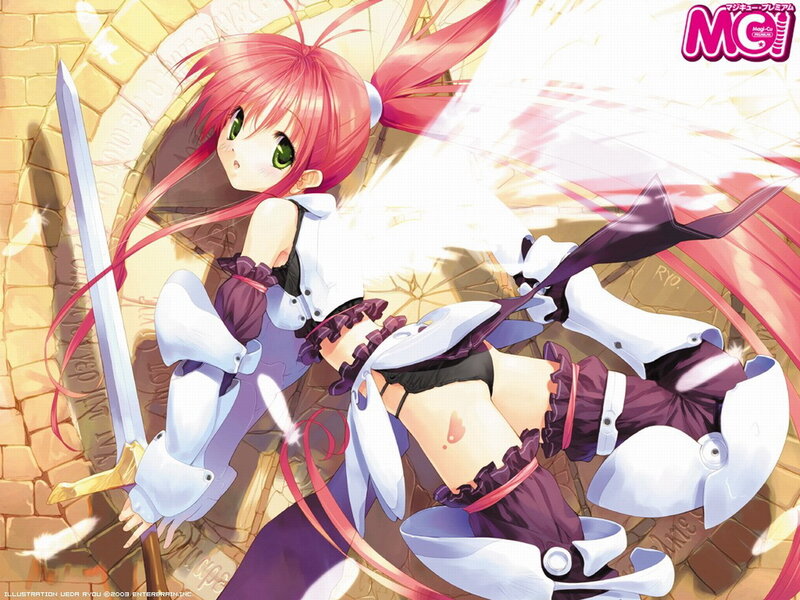 Pink-haired Girl with Sword — Pink