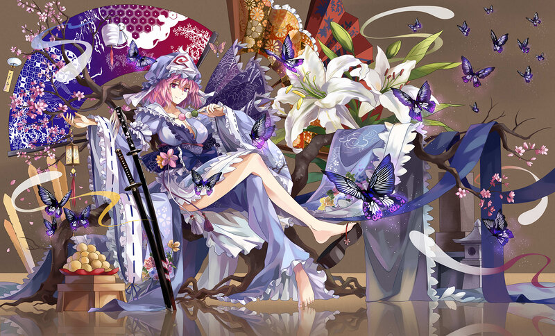 Pink-haired Girl with Sword — Purple