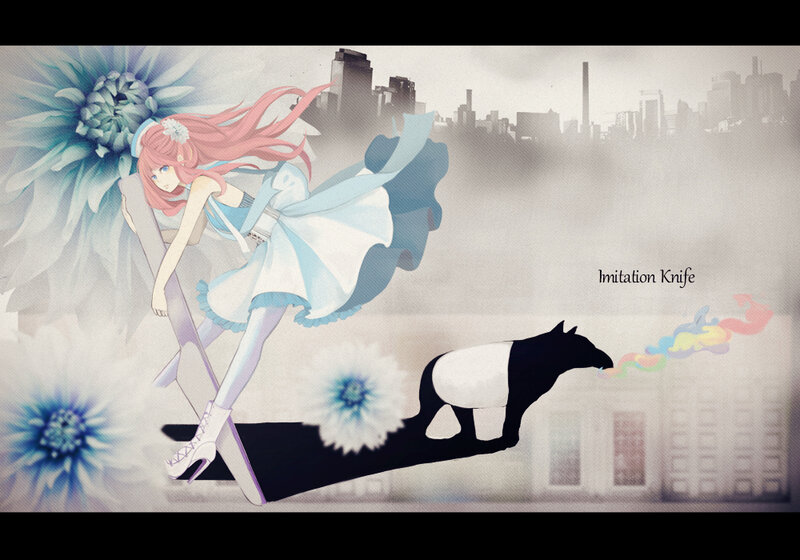 Pink-haired Girl with Tapir