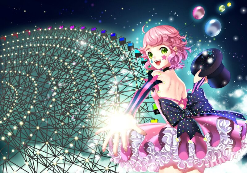 Pink-haired Girl with Top Hat