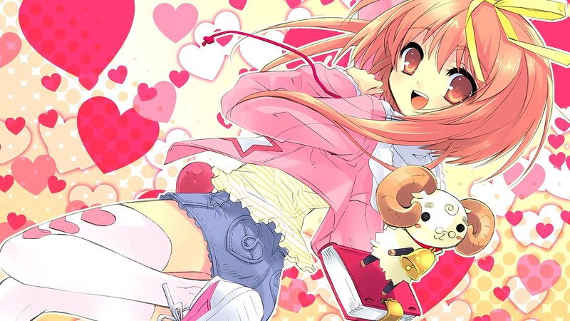 Pink-haired Girl with Toy — Pink