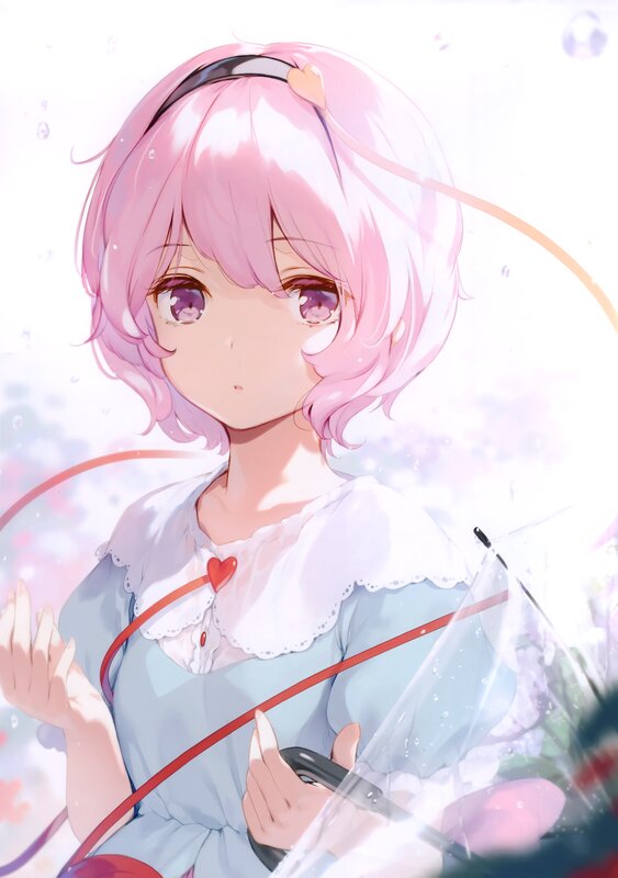 Pink-haired Girl with Umbrella — Pink, Serene, Spring