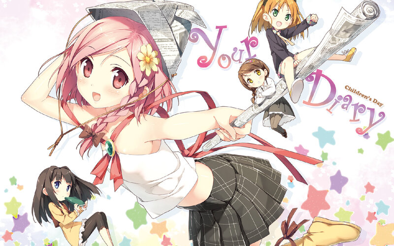 Pink-haired Girl with Umbrella — White