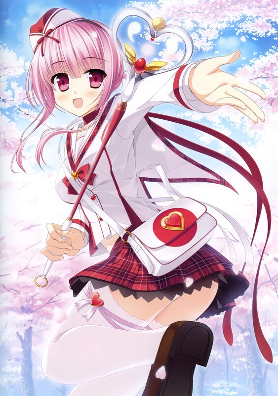 Pink-haired girl with wand