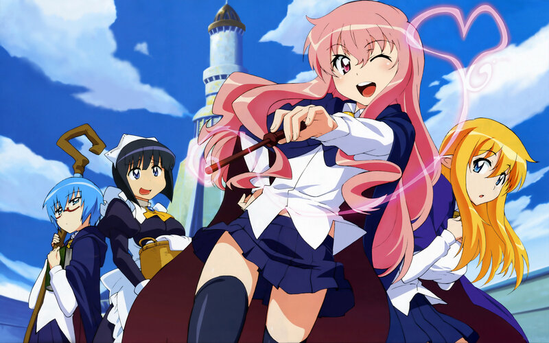 Pink-haired Girl with Wand — Blue