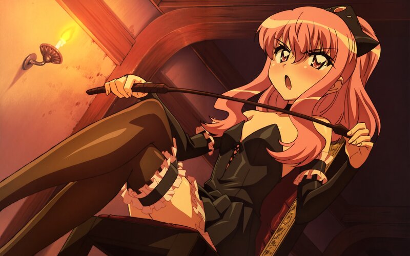 Pink-haired Girl with Whip — Red