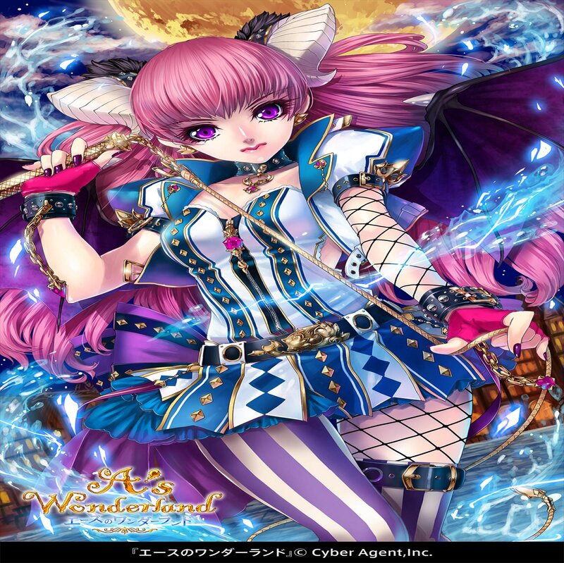 Pink-haired Girl with Whip