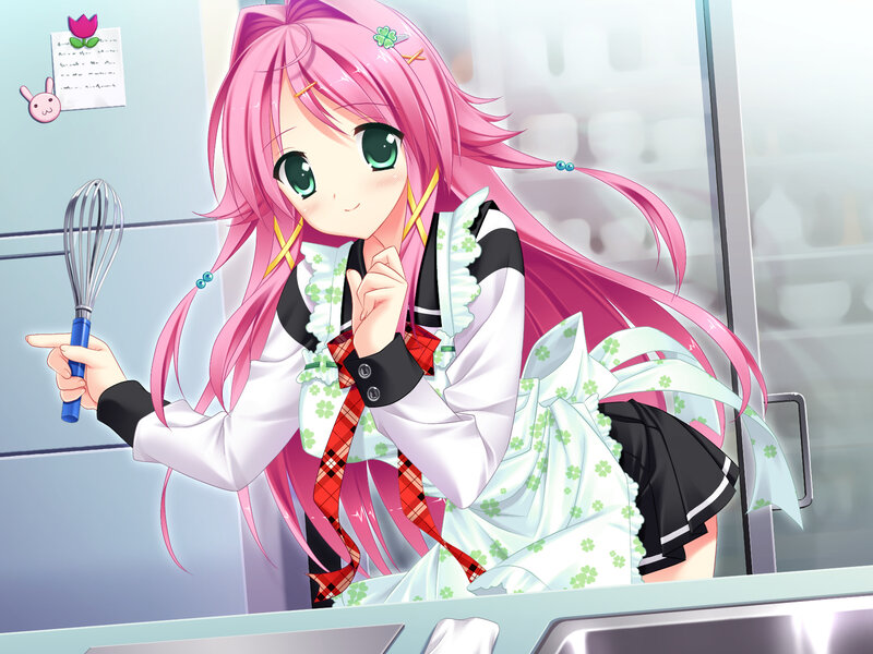 Pink-haired Girl with Whisk — Pink