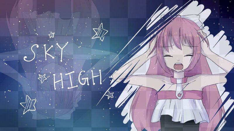 pink-haired girl with wings