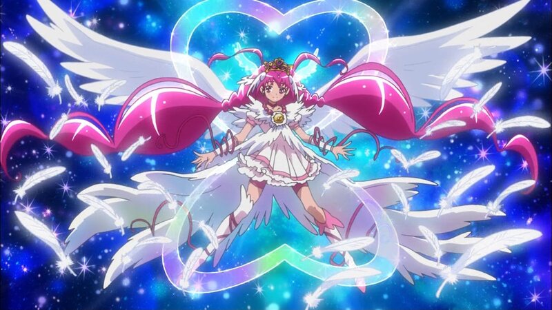 Pink-haired Girl with Wings — Blue, Magical, Night